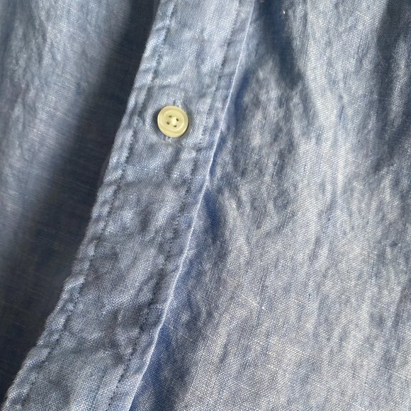 Brooks Brothers Size Large 100% Linen Button Down - Picture 4 of 4